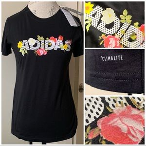 nwt ADIDAS Go-To Tee jersey design logo rose HTF